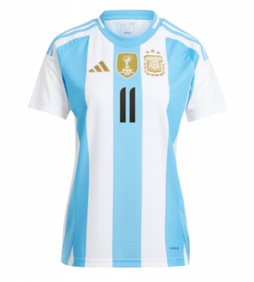 Argentina Angel Di Maria #11 Hjemmebanetrøje Dame Copa America 2024 Kortærmet